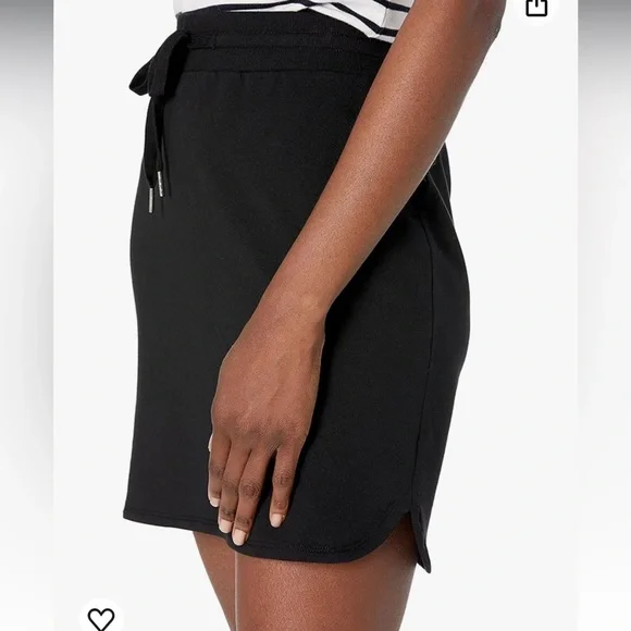 Daily ritual-Women's Terry Cotton and Modal Drawstring Sweatshirt Skirt - Picture 3 of 14